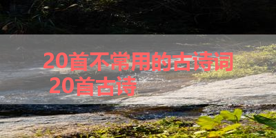20首不常用的古诗词 20首古诗 