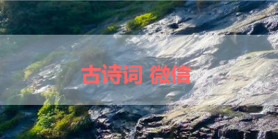 古诗词 微信 