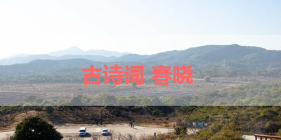 古诗词 春晓 