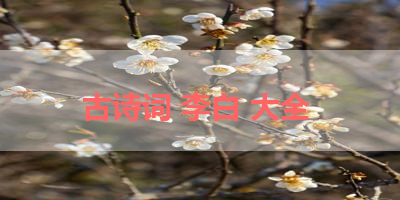 古诗词 李白 大全 