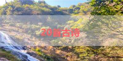 20首古诗 