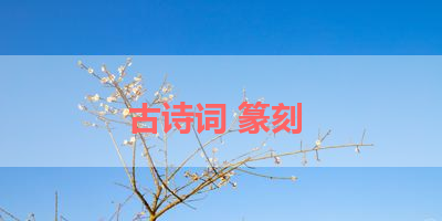 古诗词 篆刻 