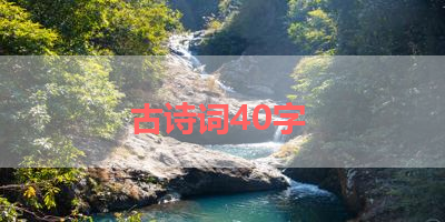古诗词40字 