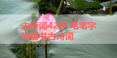 古诗词42字 毛笔字帖楷书古诗词