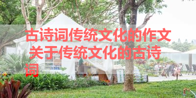 古诗词传统文化的作文 关于传统文化的古诗词