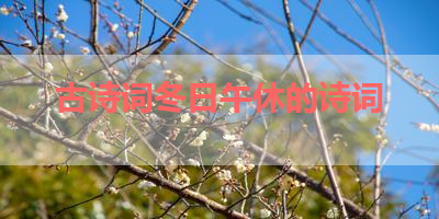 古诗词冬日午休的诗词 