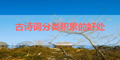 古诗词分类积累的好处 