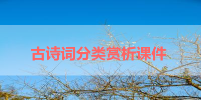古诗词分类赏析课件 