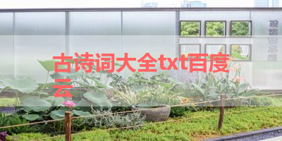 古诗词大全txt百度云 