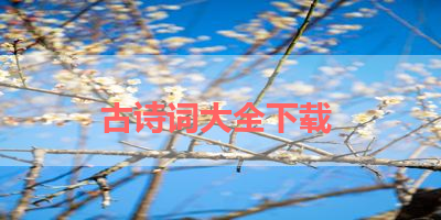 古诗词大全下载 
