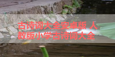 古诗词大全安卓版 人教版小学古诗词大全