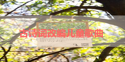 古诗词改编儿童歌曲 