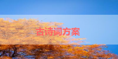 古诗词方案 