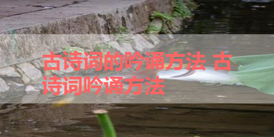 古诗词的吟诵方法 古诗词吟诵方法