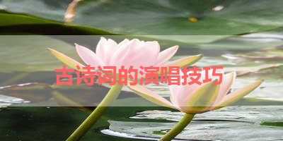 古诗词的演唱技巧 