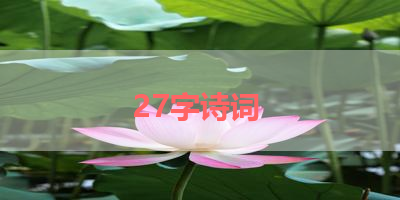 27字诗词 