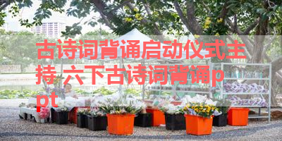 古诗词背诵启动仪式主持 六下古诗词背诵ppt