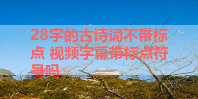 28字的古诗词不带标点 视频字幕带标点符号吗