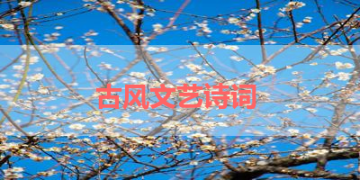 古风文艺诗词 