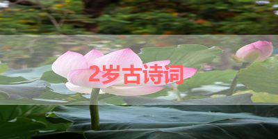 2岁古诗词 