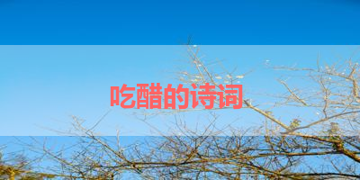 吃醋的诗词 