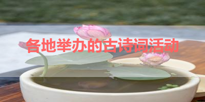 各地举办的古诗词活动 