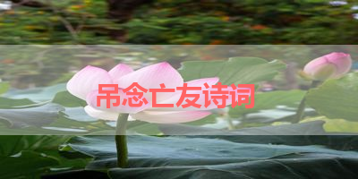 吊念亡友诗词 