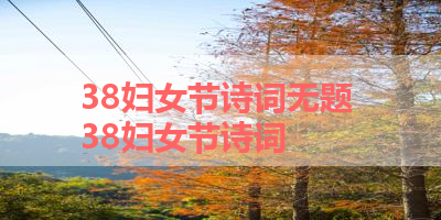 38妇女节诗词无题 38妇女节诗词