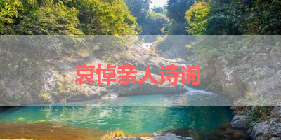 哀悼亲人诗词 