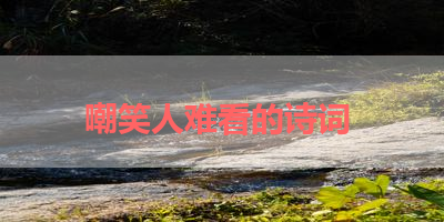 嘲笑人难看的诗词 