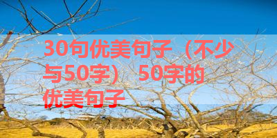 30句优美句子（不少与50字） 50字的优美句子
