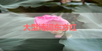 大型诗词东方红 