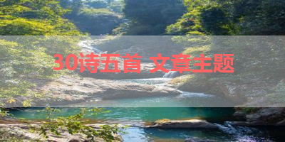 30诗五首 文章主题 