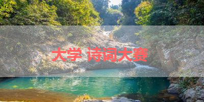 大学 诗词大赛 