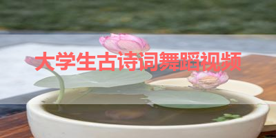 大学生古诗词舞蹈视频 