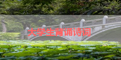 大学生背诵诗词 