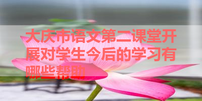 大庆市语文第二课堂开展对学生今后的学习有哪些帮助 