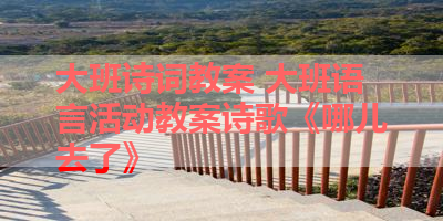 大班诗词教案 大班语言活动教案诗歌《哪儿去了》 