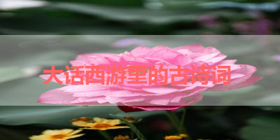 大话西游里的古诗词 