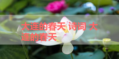 大连的春天 诗词 大连的春天