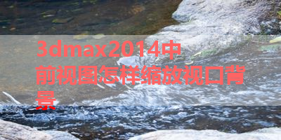 3dmax2014中前视图怎样缩放视口背景 
