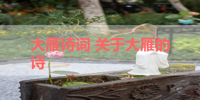 大雁诗词 关于大雁的诗