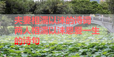 夫妻相濡以沫的诗词 两人相濡以沫恩爱一生的诗句 
