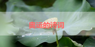 奥运的诗词 