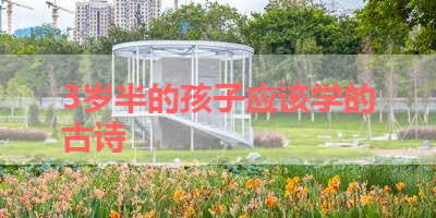 3岁半的孩子应该学的古诗 