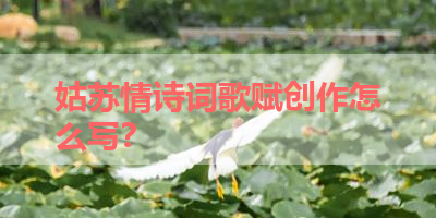 姑苏情诗词歌赋创作怎么写？ 
