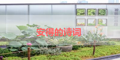安得的诗词 