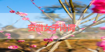 安徽女子诗词 