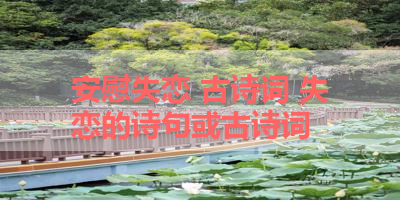 安慰失恋 古诗词 失恋的诗句或古诗词