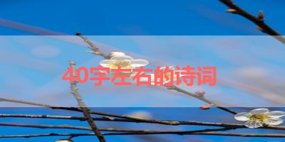 40字左右的诗词 